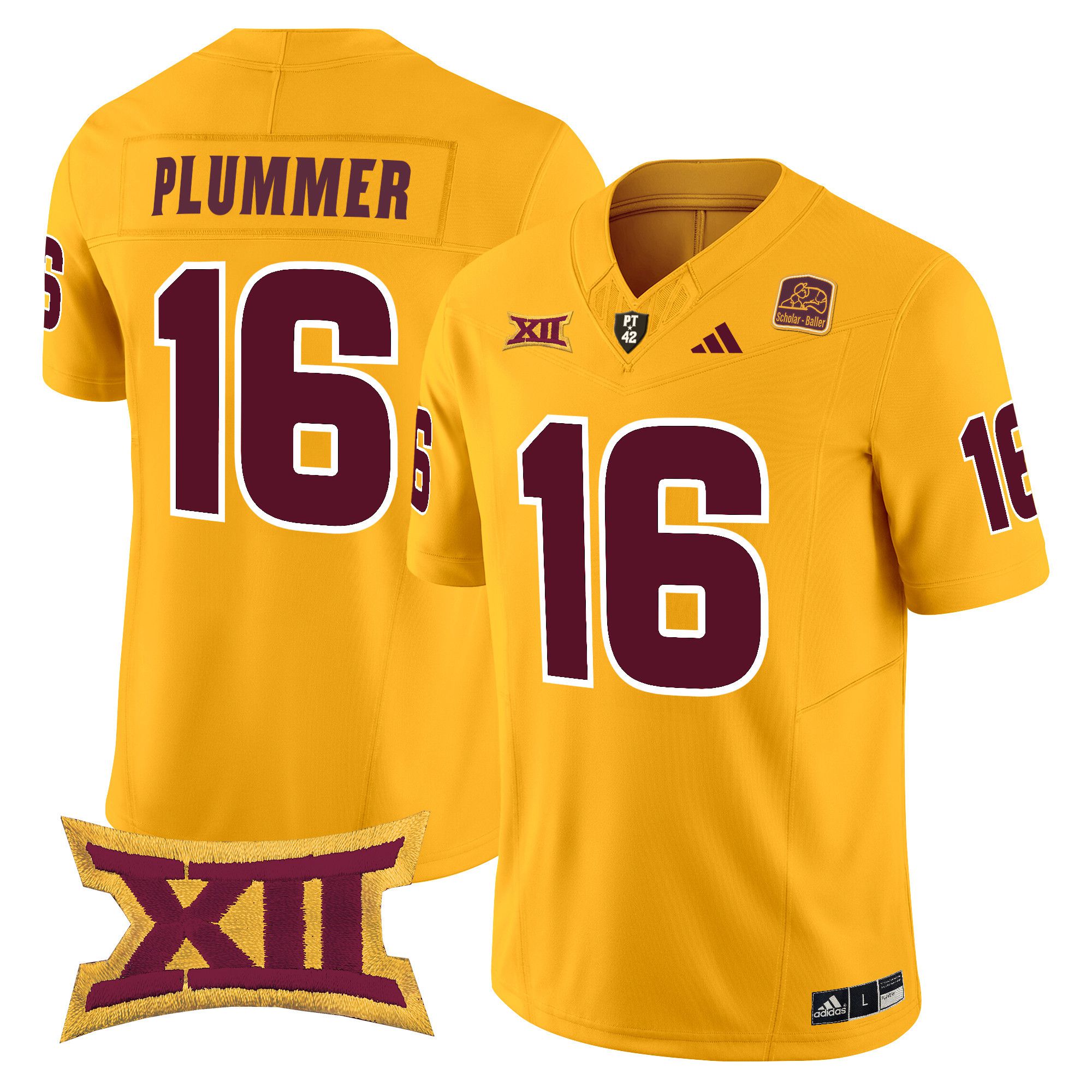 Men Arizona State Sun Devils #16 Plummer Yellow 2024 Vapor Limited NCAA Jersey